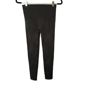 Soma Textured Pattern Casual Comfort Slimming Legging Black Medium